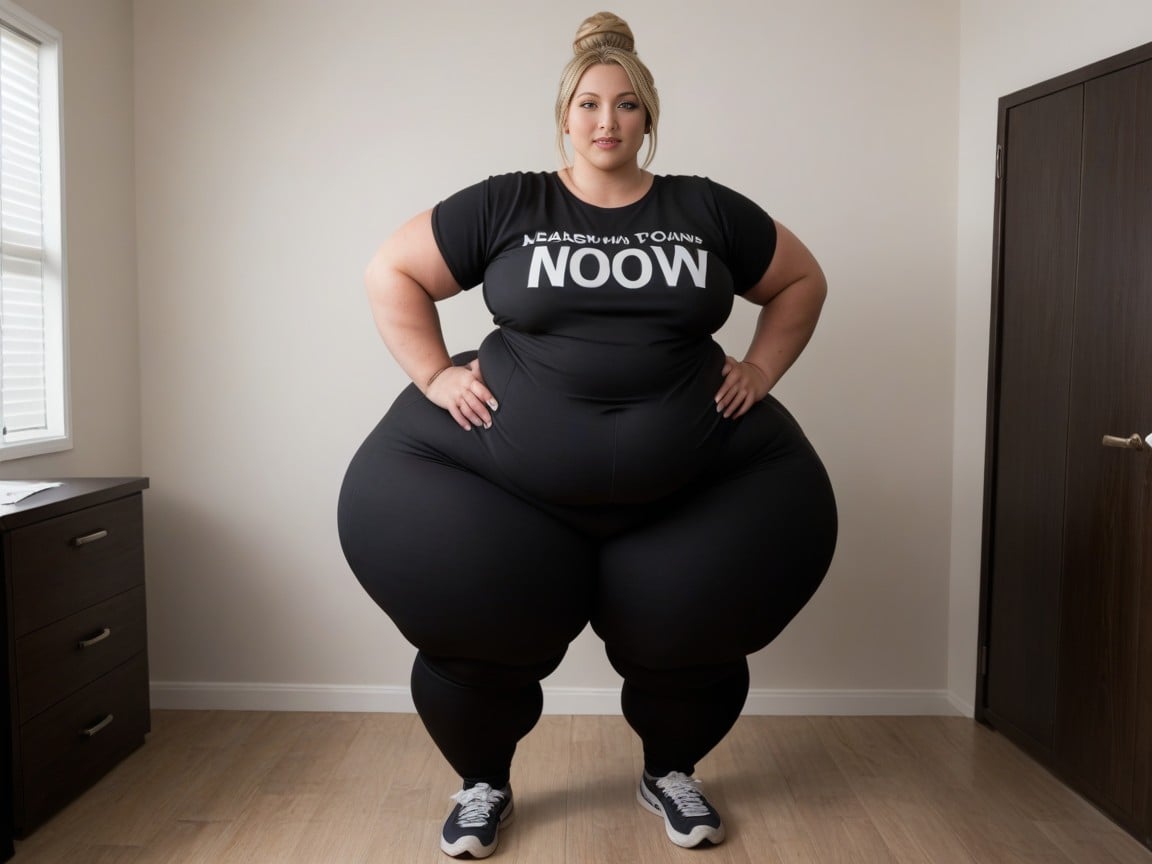 American, Hair Bun, Extremely Large Ass AI Porn