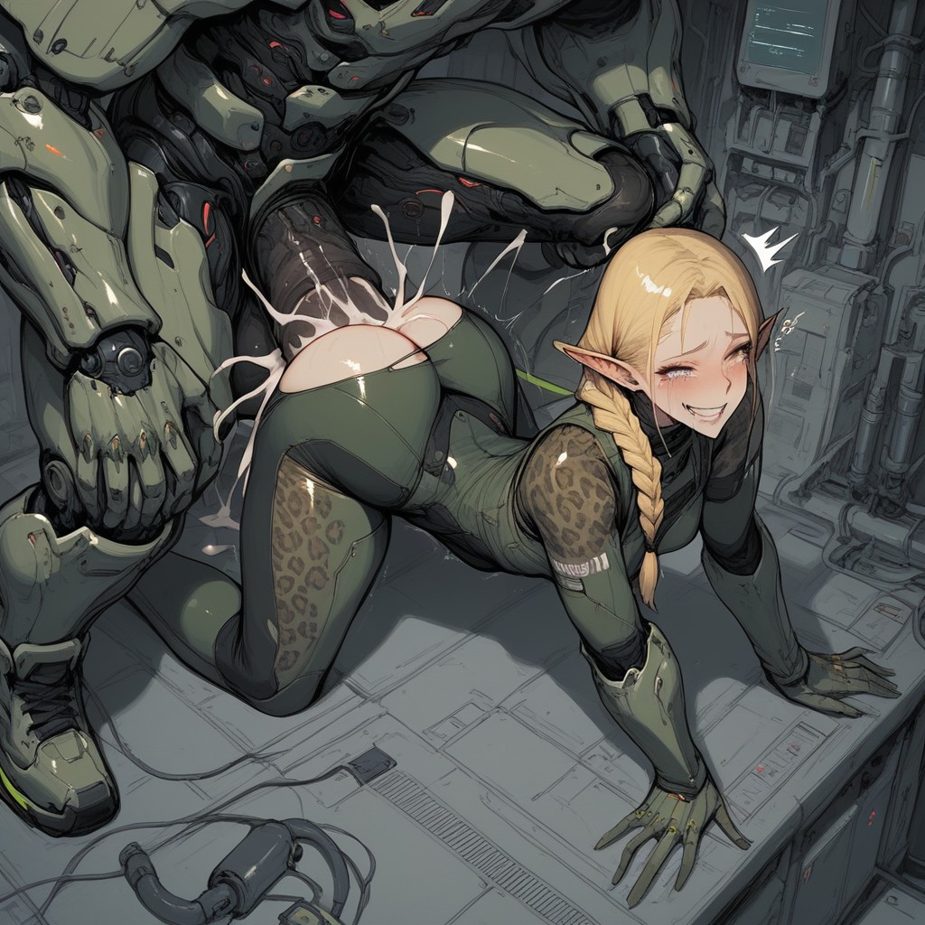 Small Breasts, Pushing Head Against Wall, Snickering Hentai AI Porn