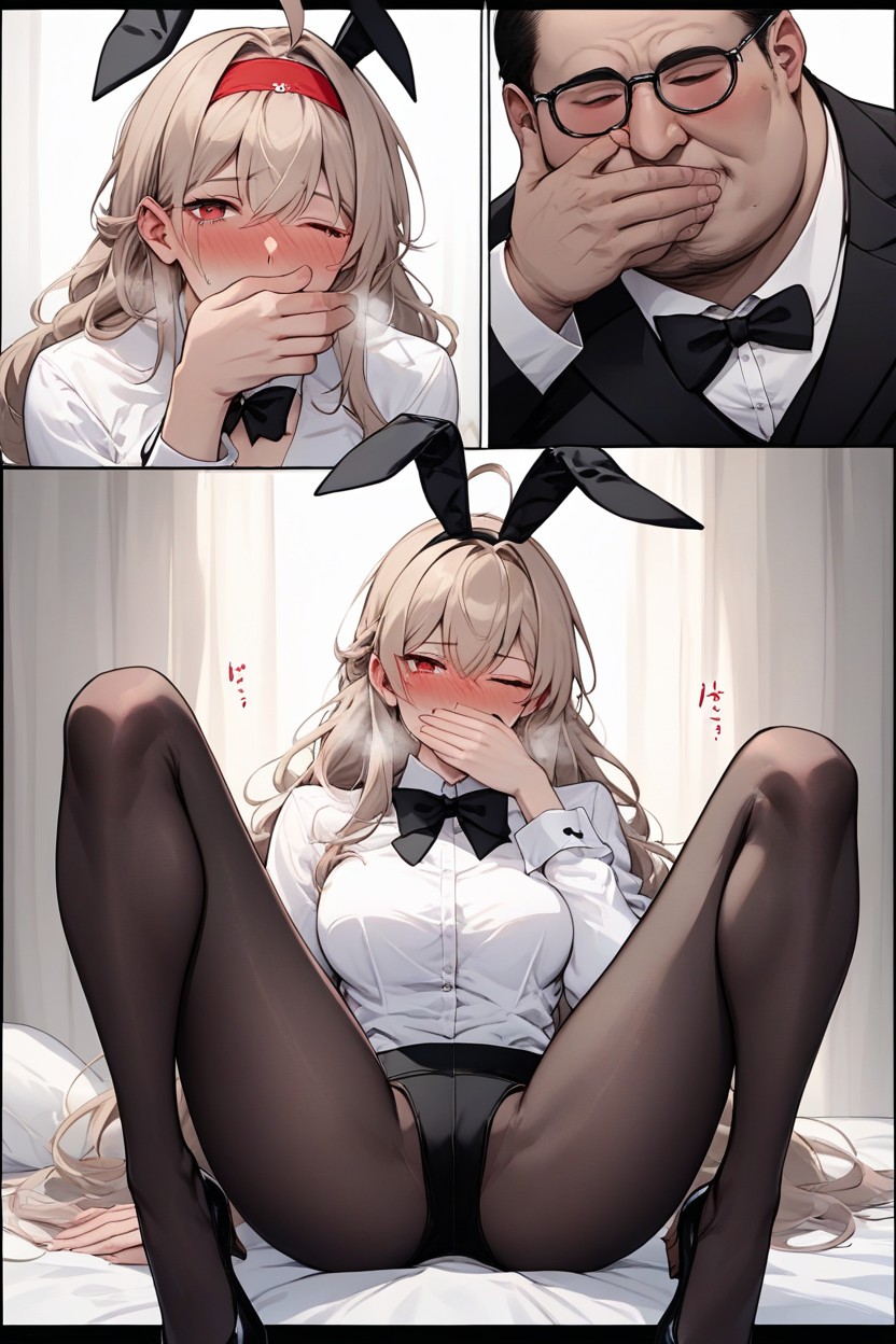 Be Out Breath, White Shirt, Comic Border Hentai AI Porn