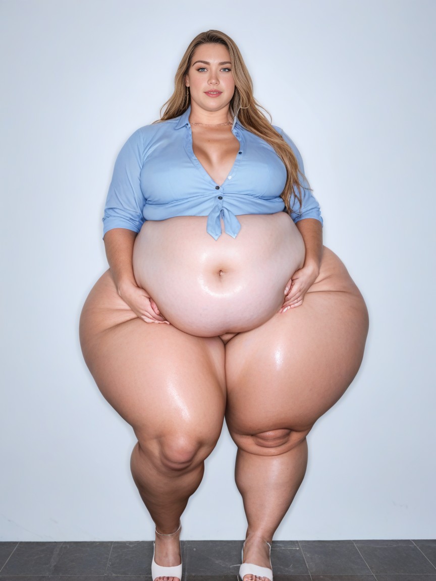 Full Body, Blue Eyes, Small Breasts AI Porn
