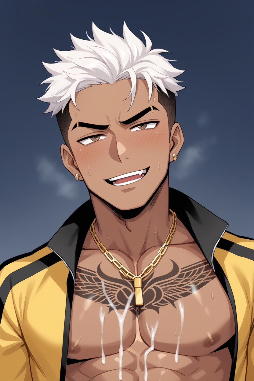 Smirk, Rings, African AI Gay Porn