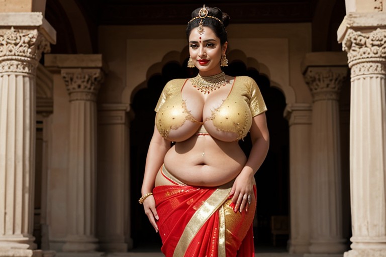 Full Body Picture, Jewelery, Swollen Black Nipples AI Porn