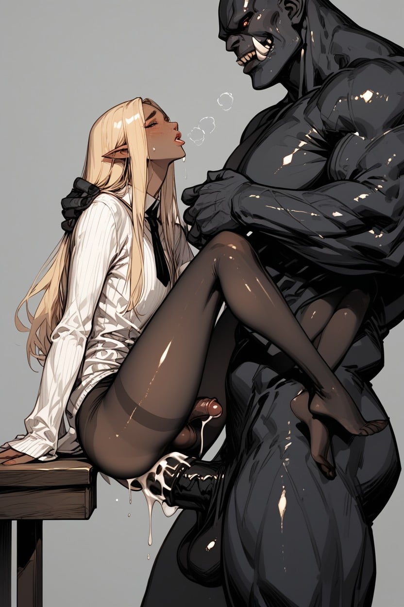 Hip Grab, Strongly Tanned Skin, Thick Eyelashes Hentai AI Porn