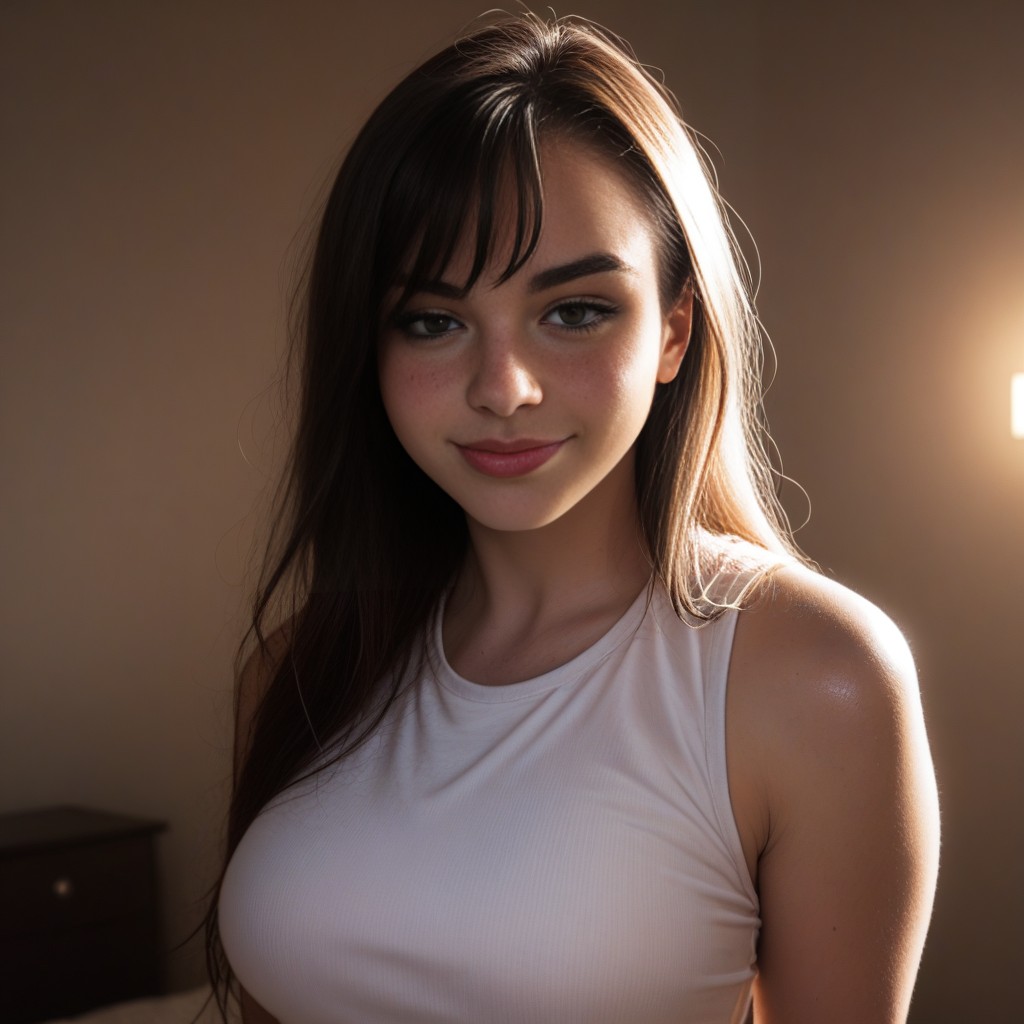 Straight Hair, Beautiful Woman, Pale Skin AI Porn