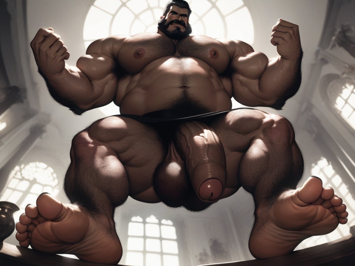 Feet, Hung, Extremely Long Cock AI Gay Porn