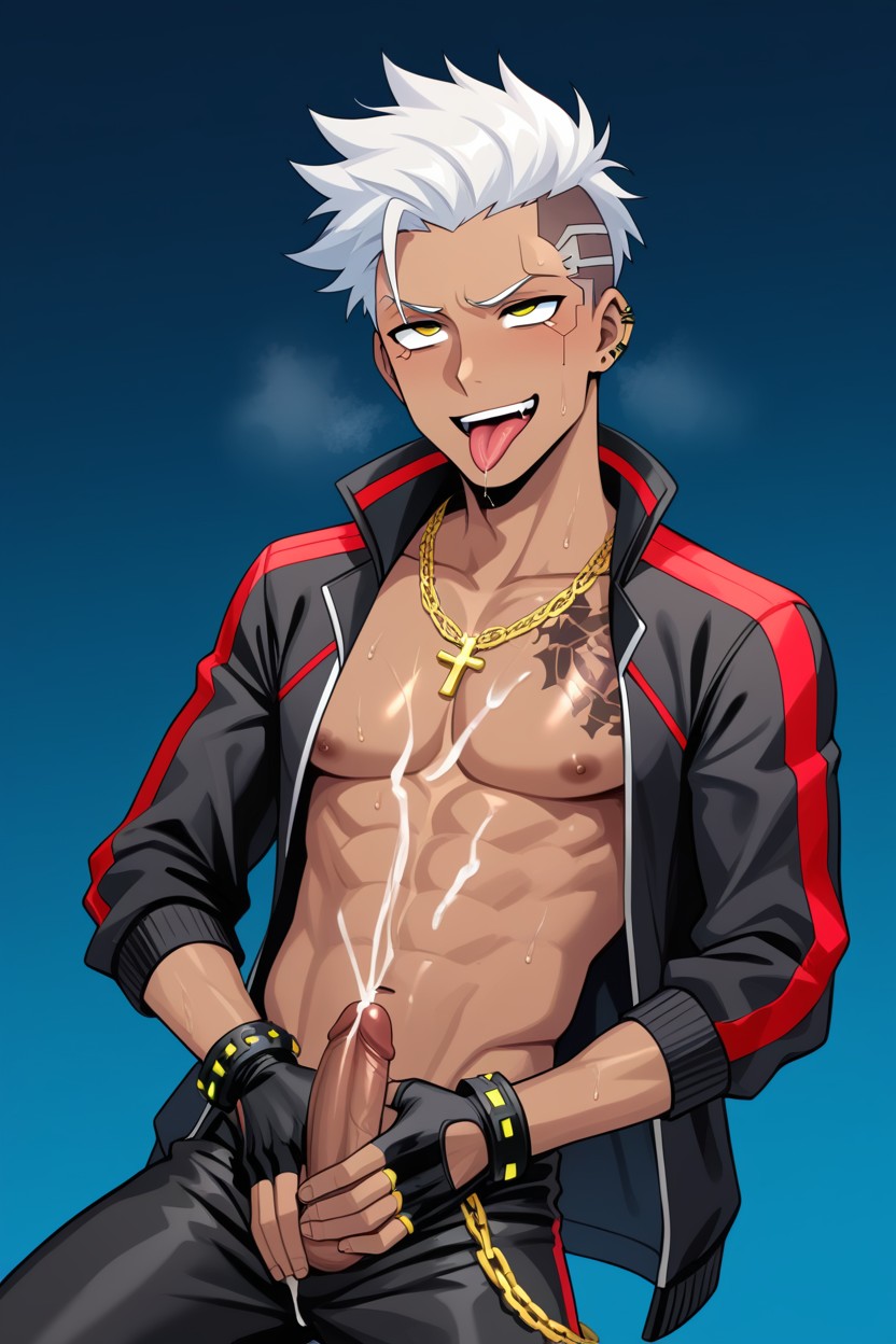 Smirk, Piercings, Ahegao AI Gay Porn