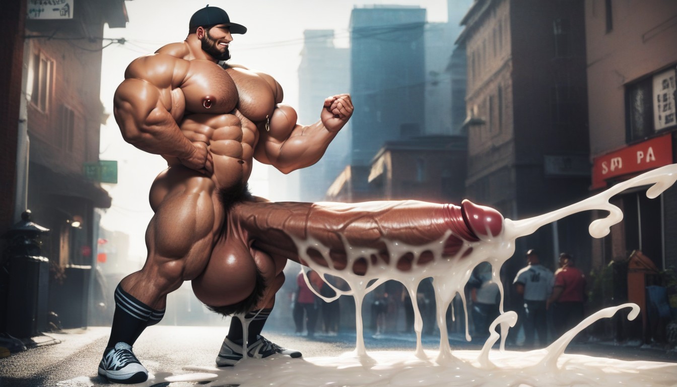 Gigantic Balls, Cum On Stomach, Cumshot AI Gay Porn