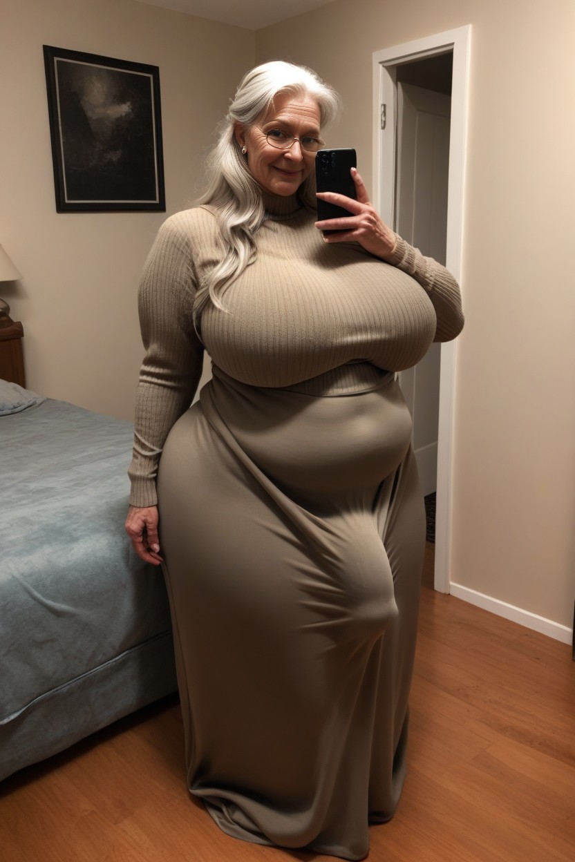 Detailed Background, Sweater, Futanari AI Porn