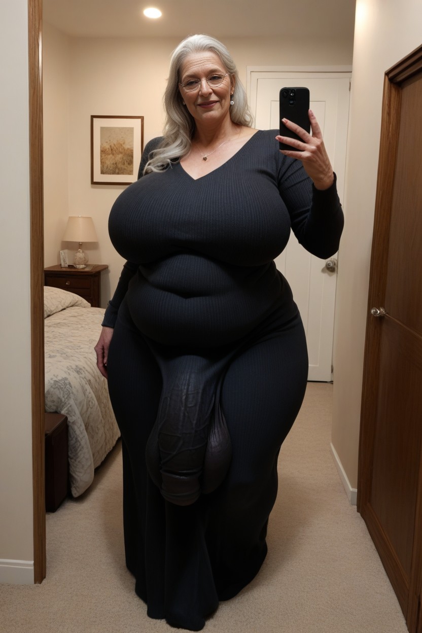 Big Belly, White Hair, Fupa AI Porn