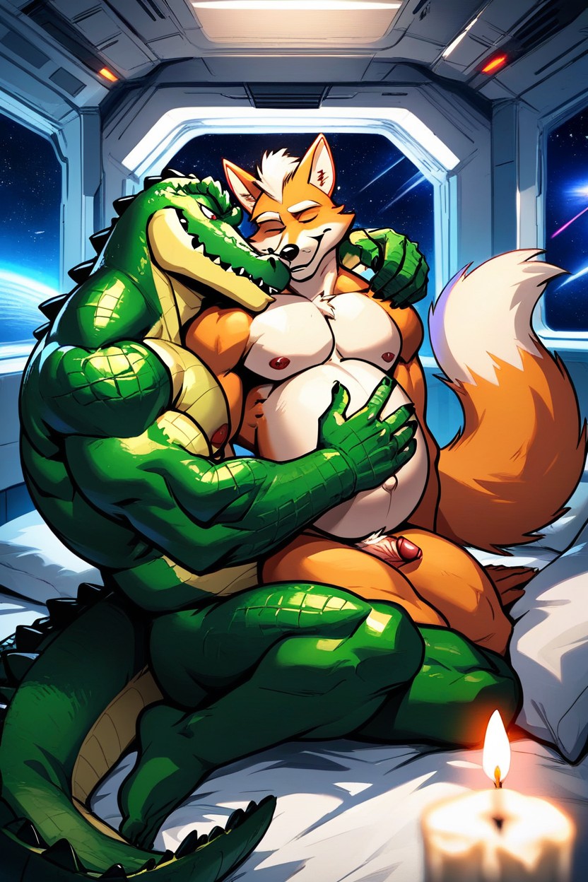 Nude, Spaceship, Happy Furry AI Porn