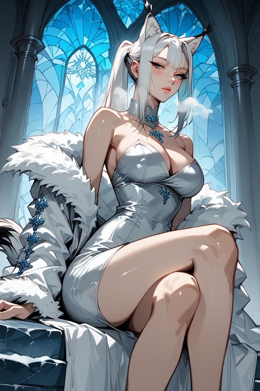 Ice Crown, Long Fur Coat, Cold Hentai AI Porn