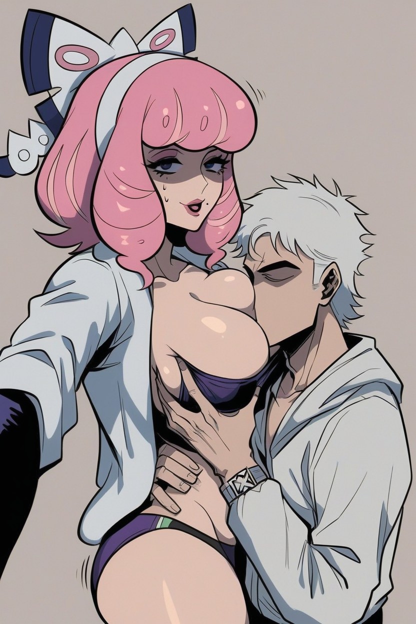Smothering, High Res, A Lot Of Breast Cleavage Hentai AI Porn