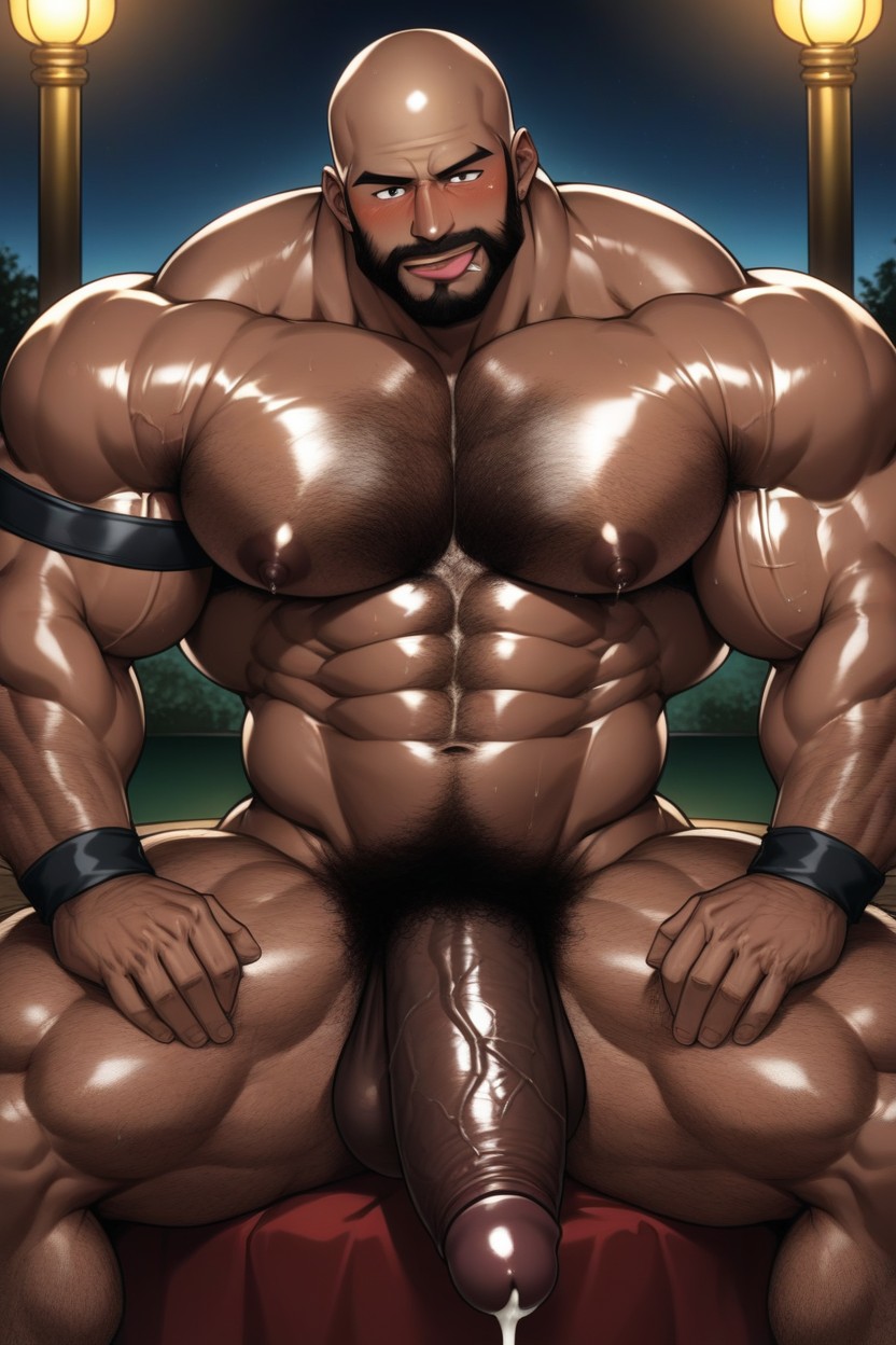 Black Armbands, Tattoo, Hyper Muscle AI Gay Porn