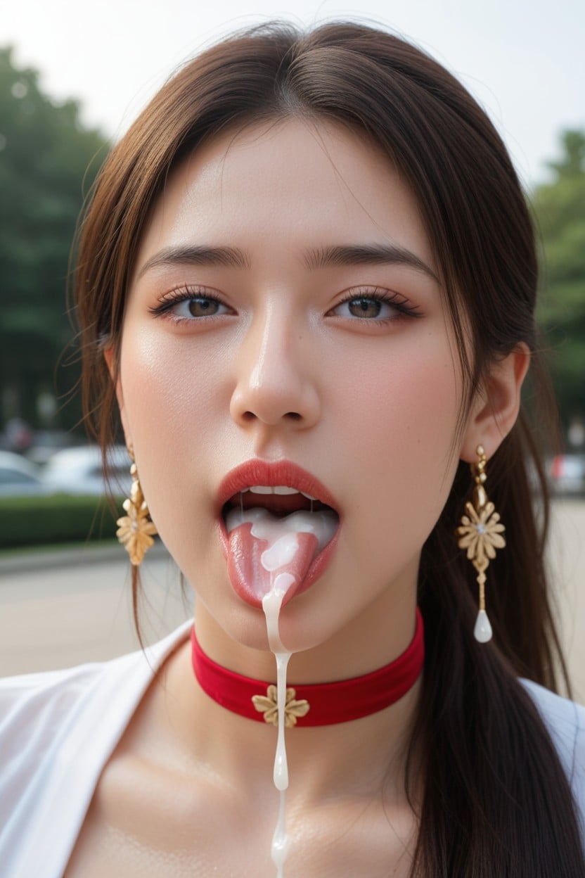 Lots Of Cum In Mouth, Beautiful Hair, Big Bright Eyes Porno IA Asiatique
