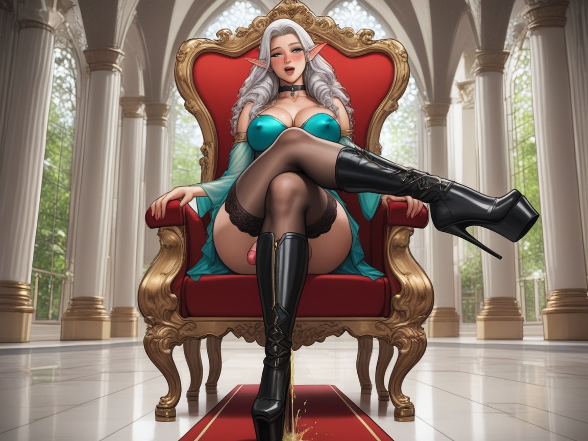 Curly Hair, Futanari, Long Legs Shemale AI Porn