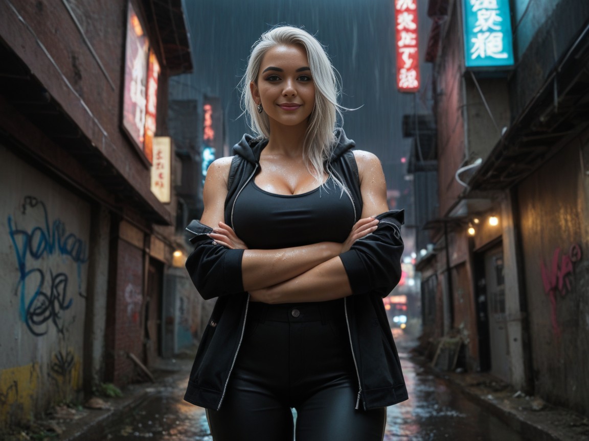 Bottom Up, Wet Hair, Beautiful Female AI Porn