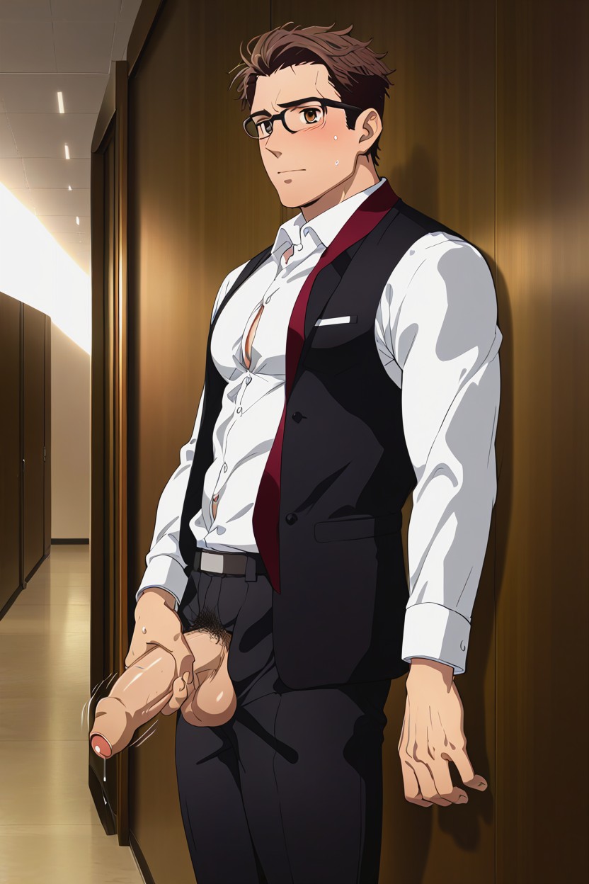 Panting, 18+, Tall Man AI Gay Porn