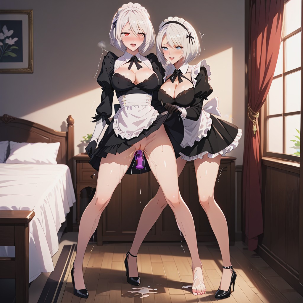 B From Nier, Drool, High Heels Hentai AI Porn