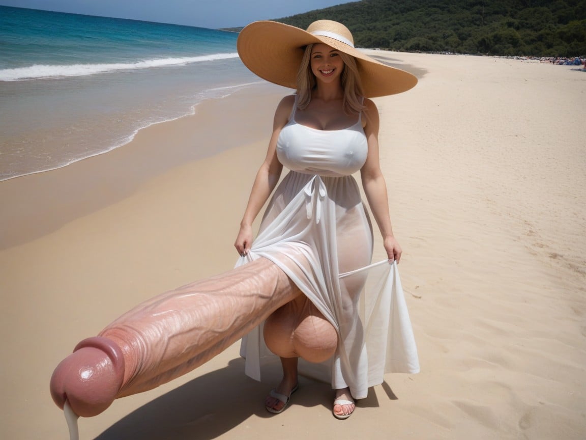 Laughing, Large Breast, Long Blonde Hair AI Porn