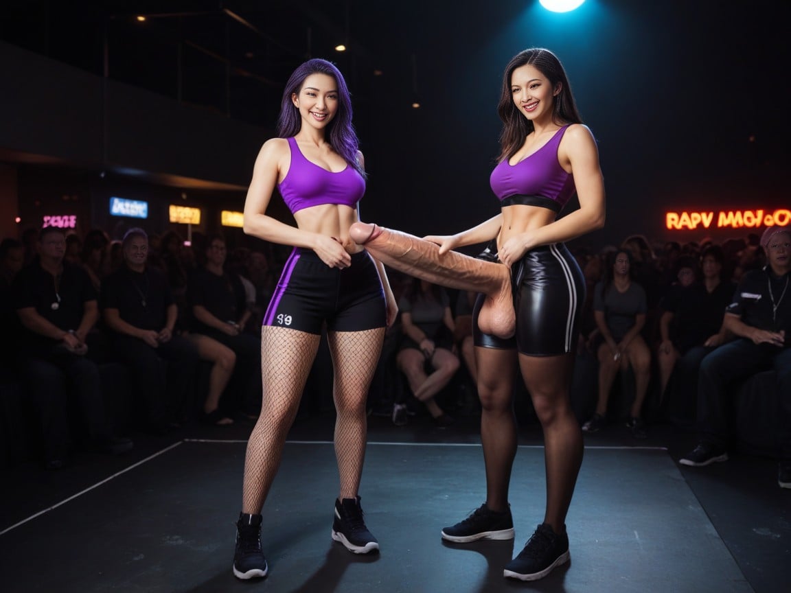 18+, Long Hair, Tight Spandex Booty Shorts AI Porn