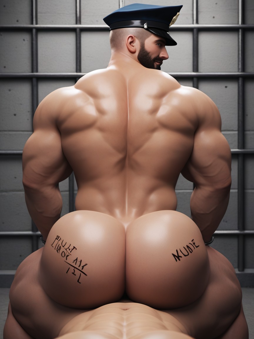 Body Writing, Rounded Ass, Bottom Torturing Top AI Gay Porn