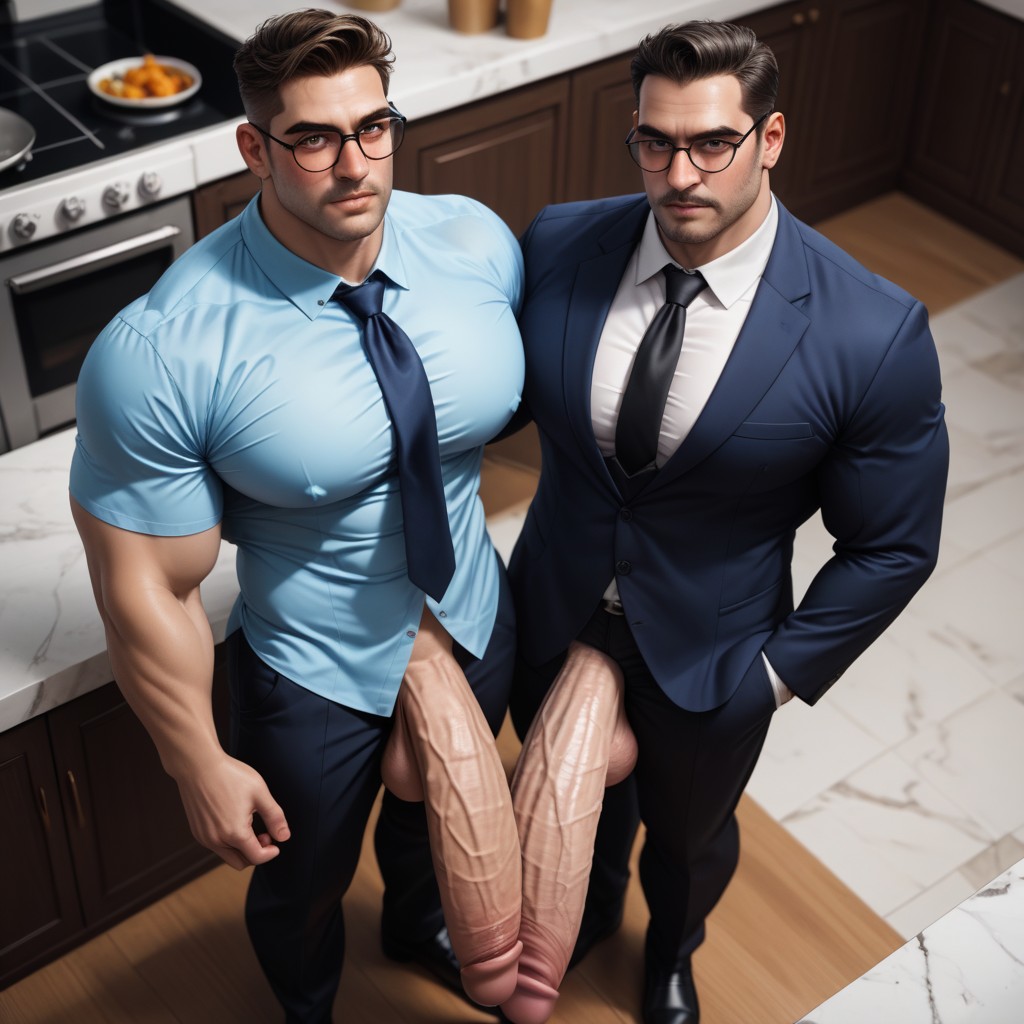 Massive Cock, Naked, Naked AI Gay Porn