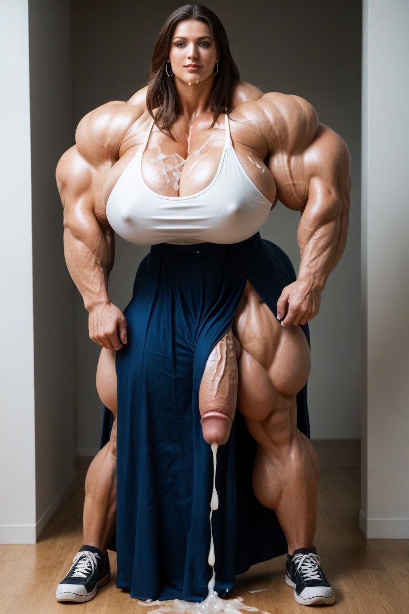 Bukakke, Hyper Large Muscles, Gigantic Shemale AI Porn