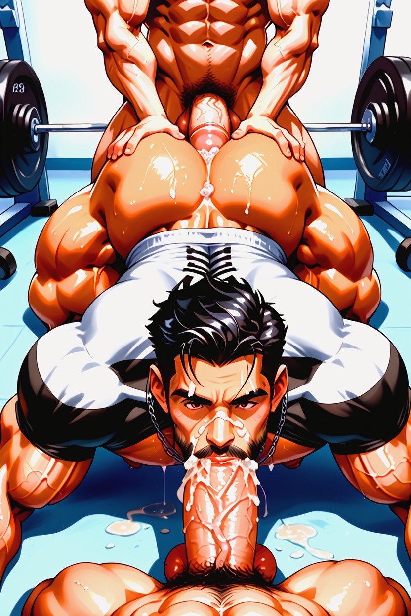 Splash Art, Veiny Muscles, Hyper Muscles AI Gay Porn