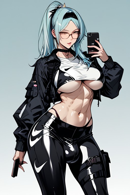 Selfie, Posing, Expressive Eyes Shemale AI Porn