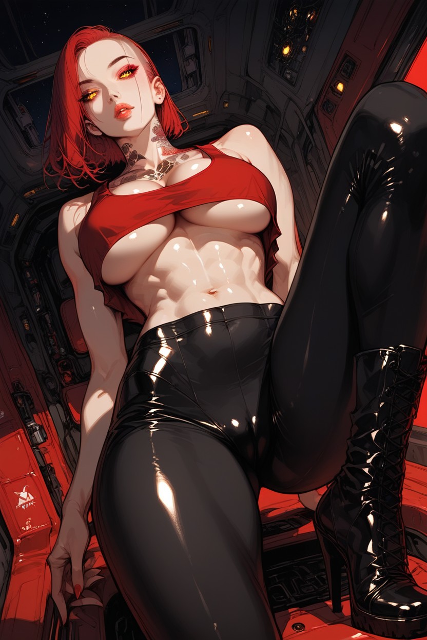 18+, Hourglass, Meshed Tank Top Hentai AI Porn