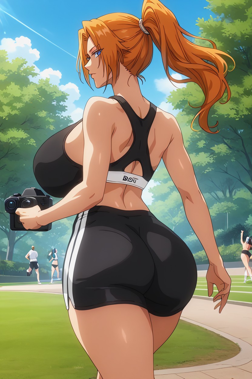 Big Ass, Single Color Black Clothes, Line Effects Hentai AI Porn
