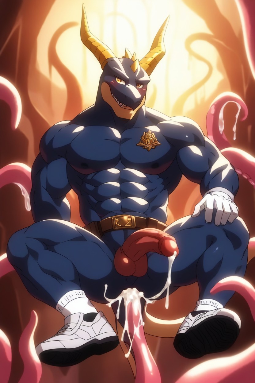 A Sleek Black Bodysuit With White Armored Panels, Ultra Detailed, Gloves Porno IA Gay