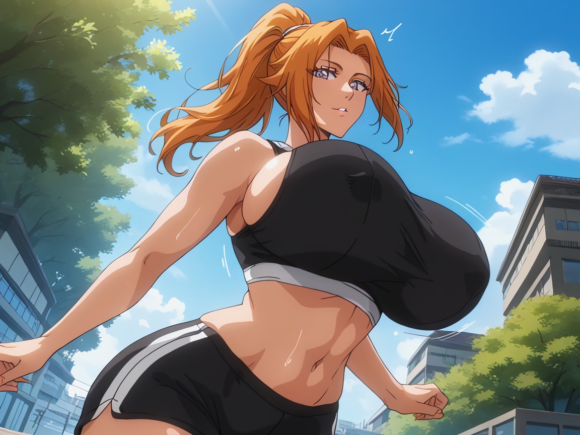 Vibrant Colors, Close Up, Matsumoto Rangiku From Bleach Hentai AI Porn