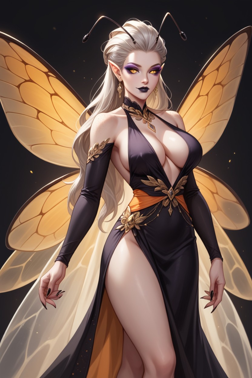 Long Arms, Three Fingered Hands, Asymmetrical Dress Hentai AI Porn