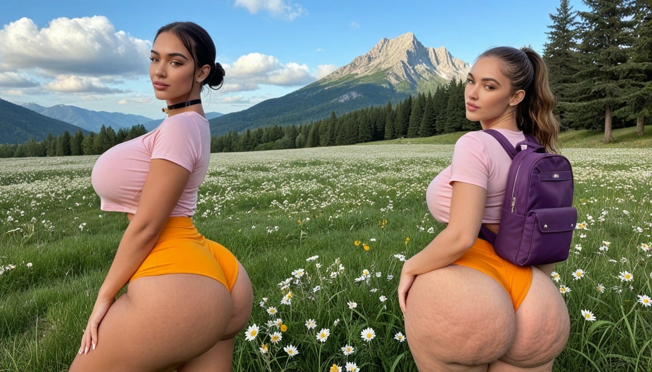 Front View, Bulging Butt, Hourglass Figure AI Porn
