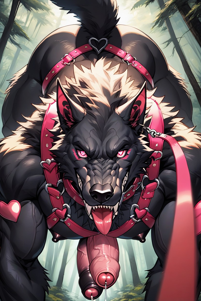 Bending Over, Grin, Leaning Forward On Arms Furry AI Porn