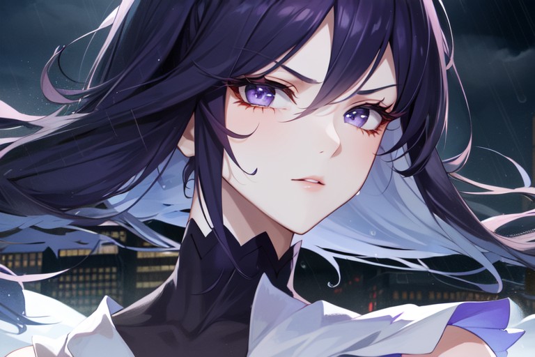 Low Lighting In Background, Focused Look, Less Pronounced Lips Hentai AI Porn