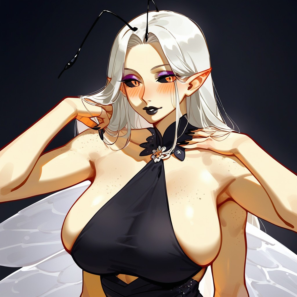 Lean Physique, Futanari Bulge, Fuzzy Hairs Upper Torso And Underbreasts Exposed Sides Of Breasts Hentai AI Porn