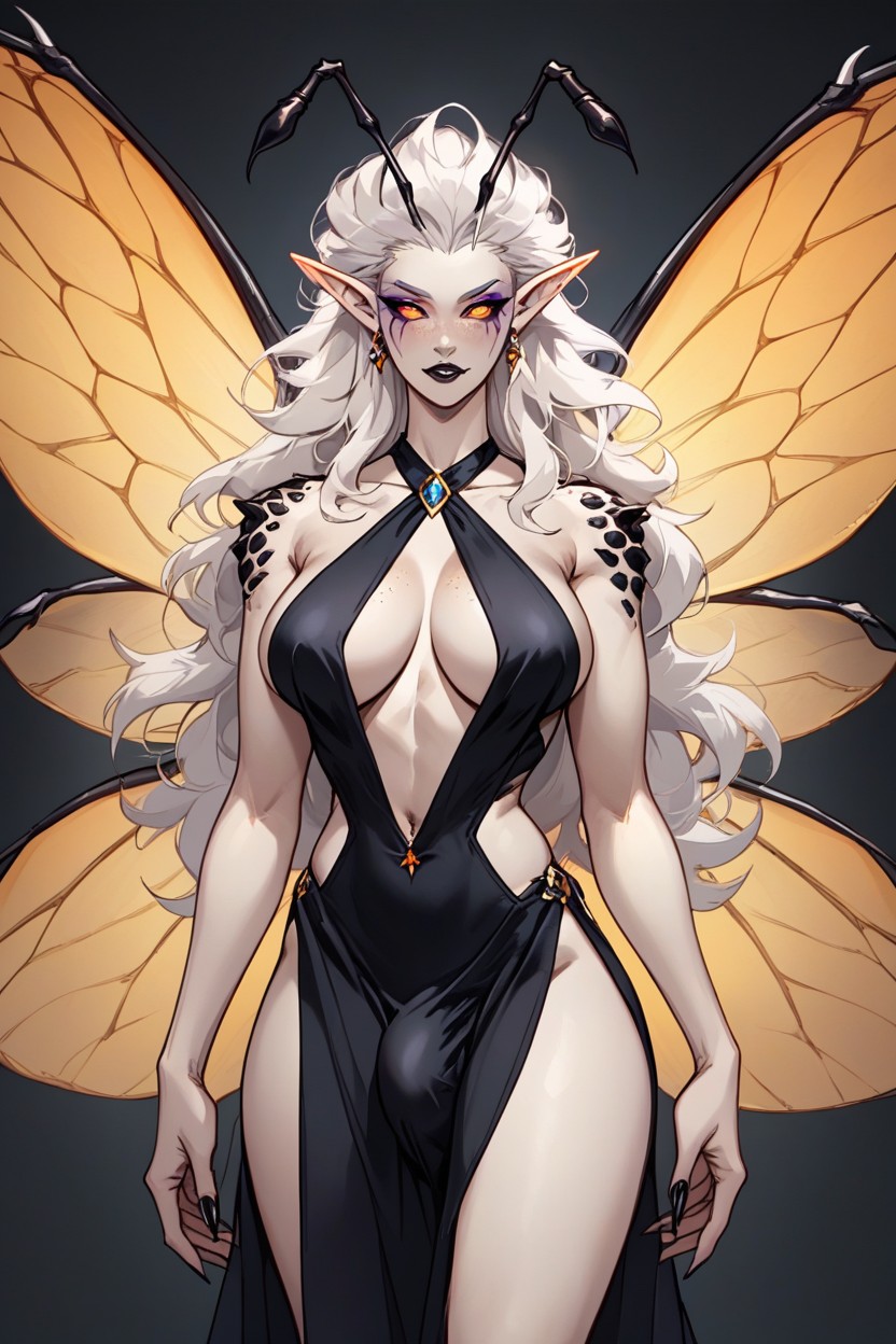Soft Skin, Segmented Antennae Atop Head Sharp, Knees Hentai AI Porn
