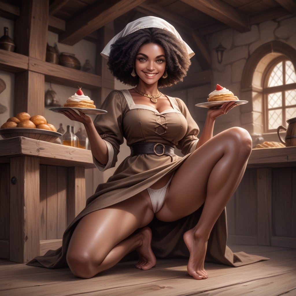 Hyper Photo Realistic Face, Top Model Body, Ultra Black Skin AI Porn
