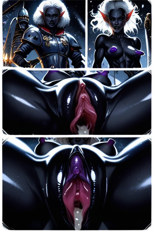 Curved Penis, Ojos Rorados, Comic Panels Hentai IA
