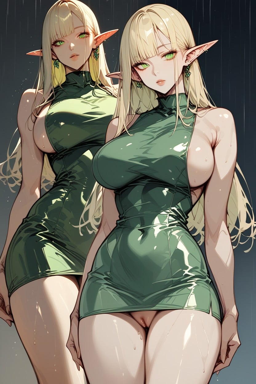 Wide Eyes, Party Dress, Really Wide Eyes Hentai AI Porn