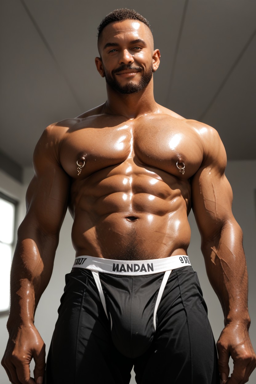 Hyper Realistic, Bearded, Horny Porno gay IA