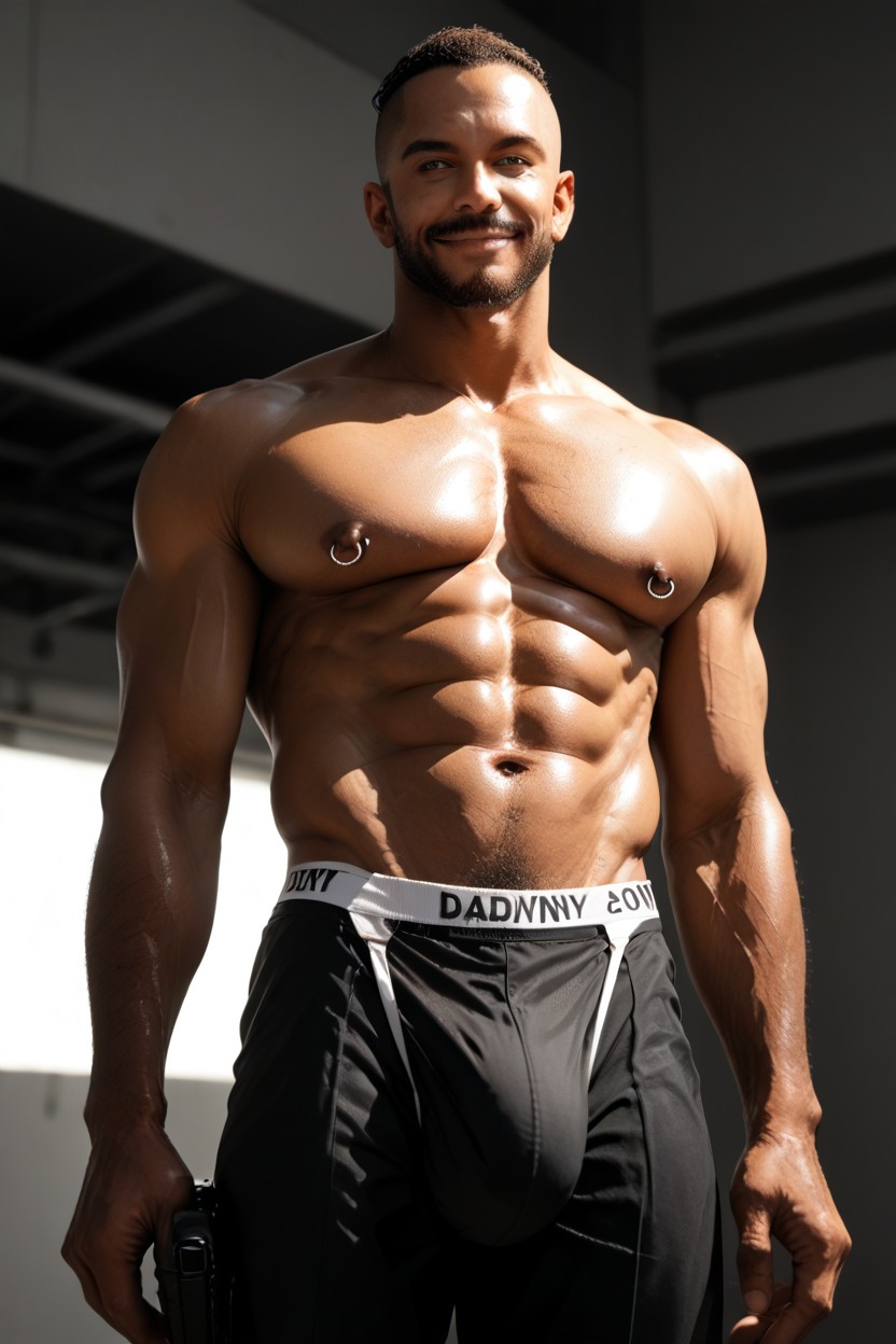 Du Bas Vers Le Haut, Laser Gun, Massive Pecs Porno IA Gay