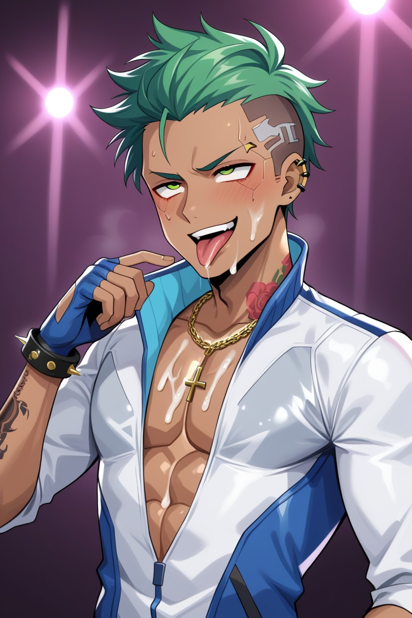 Bukakke, Badboy, Ahegao Porno gay IA