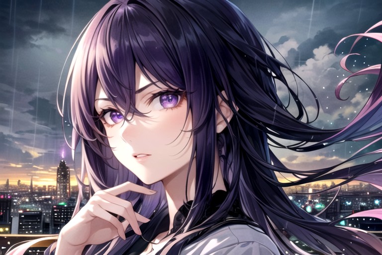 Stronger Rain, Face Is Stretched, Dark Lighting Hentai AI Porn