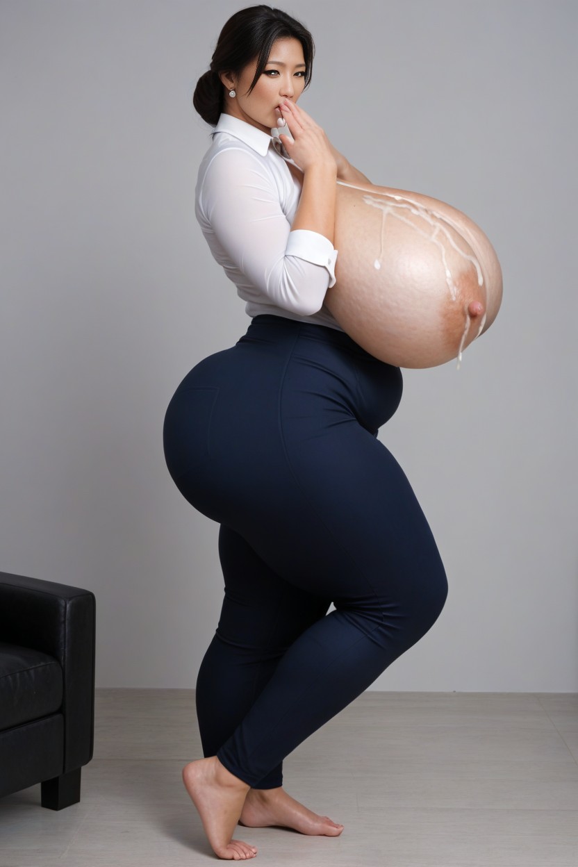 Wide Ass, 50+, Veiny Breasts AI Porn