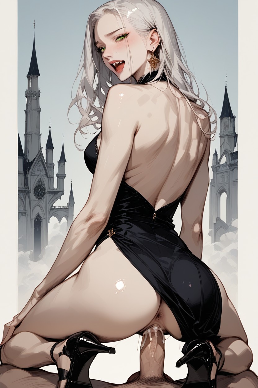 Hourglass Figure, Cathedral, On All Fours AI Porn
