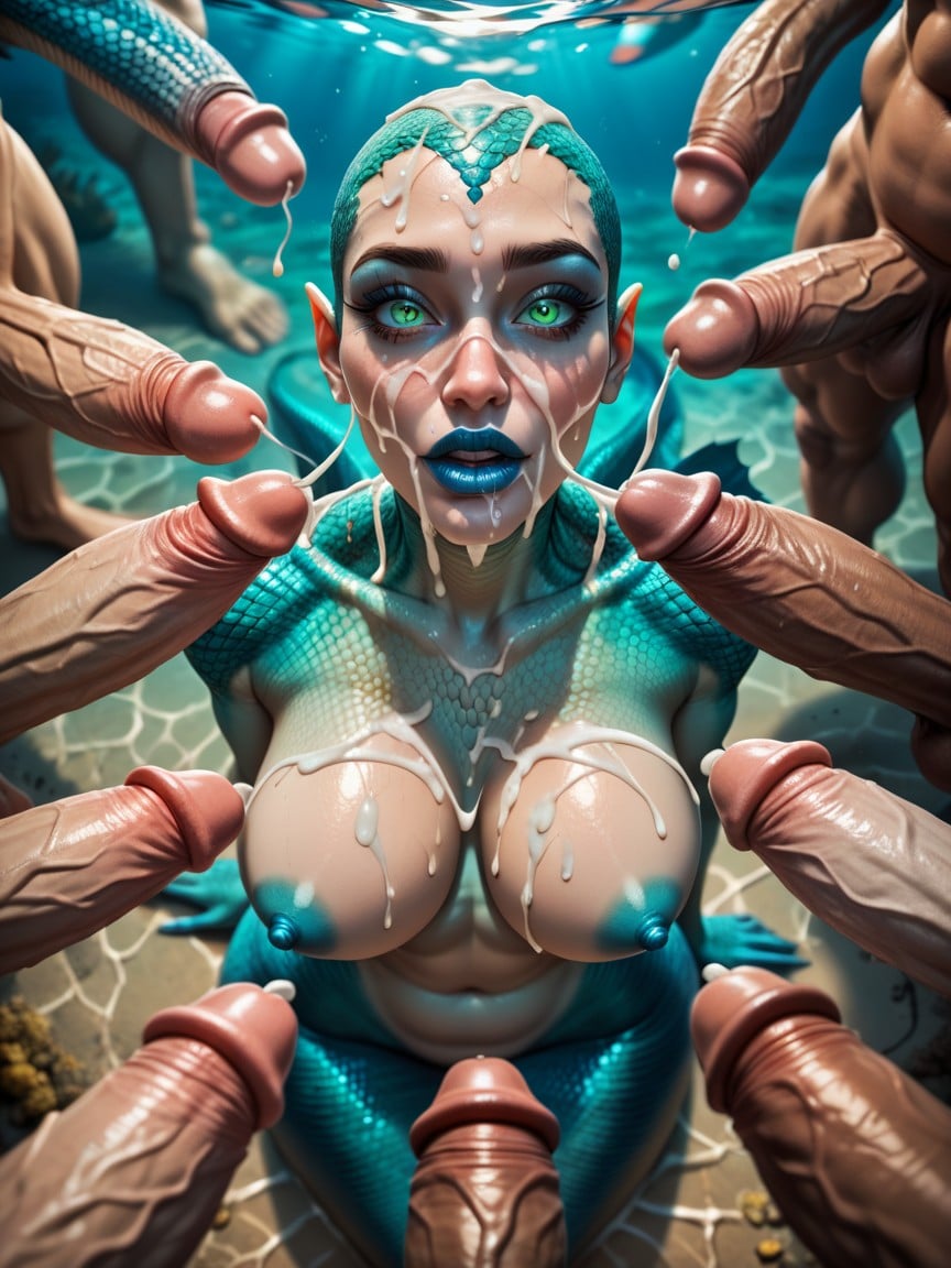Looking At Viewer, Scaly Skin, Full Body AI Porn