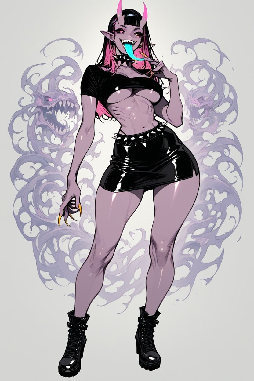 Straight Bobcut, Pechos Medianos, High Waist Y Thong Hentai IA